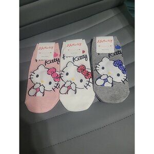 Three Pairs Of Hello Kitty Women’s Socks